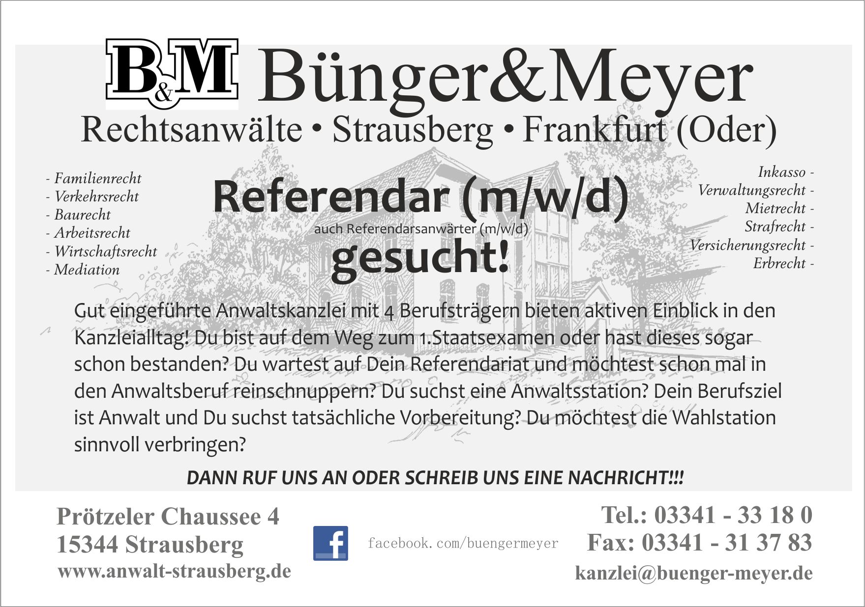 Referendare sind immer willkommen!
