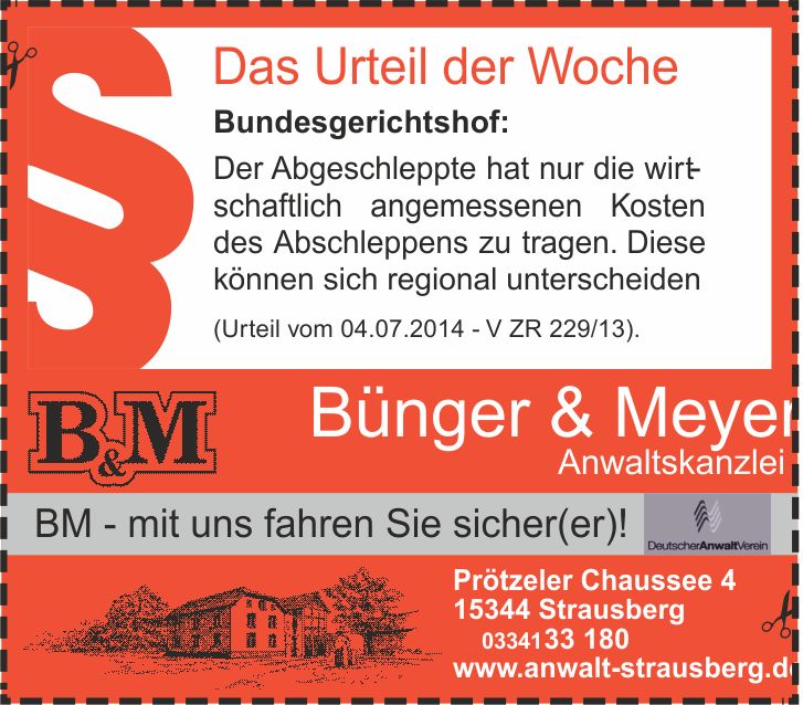 Oktober 2014 - Urteil der Woche